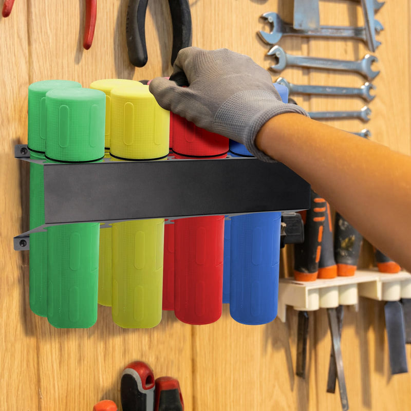 8 Slot TIG Welding Rod Holder Storage Tubes Rack, Welding Filler Rod Storage Tubes Organizer for Welding Filler Rods, Wall Mount Container Shelf Welding Table Shelf for Welder Table
