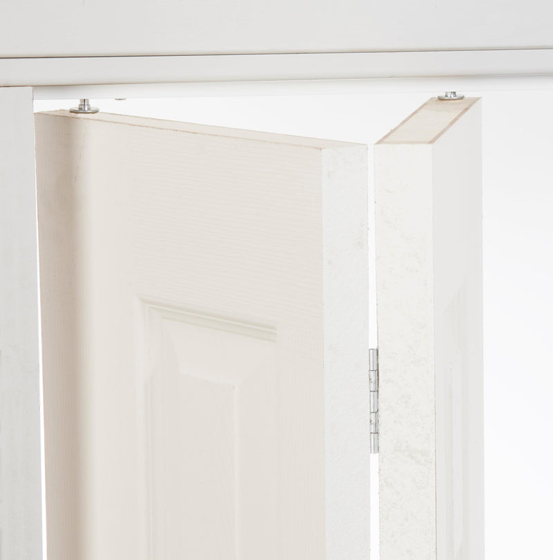 National Hardware N343-715 Folding Door Hardware Set, 36-Inches, Steel Track Included, Adjustable, White 36 Inch