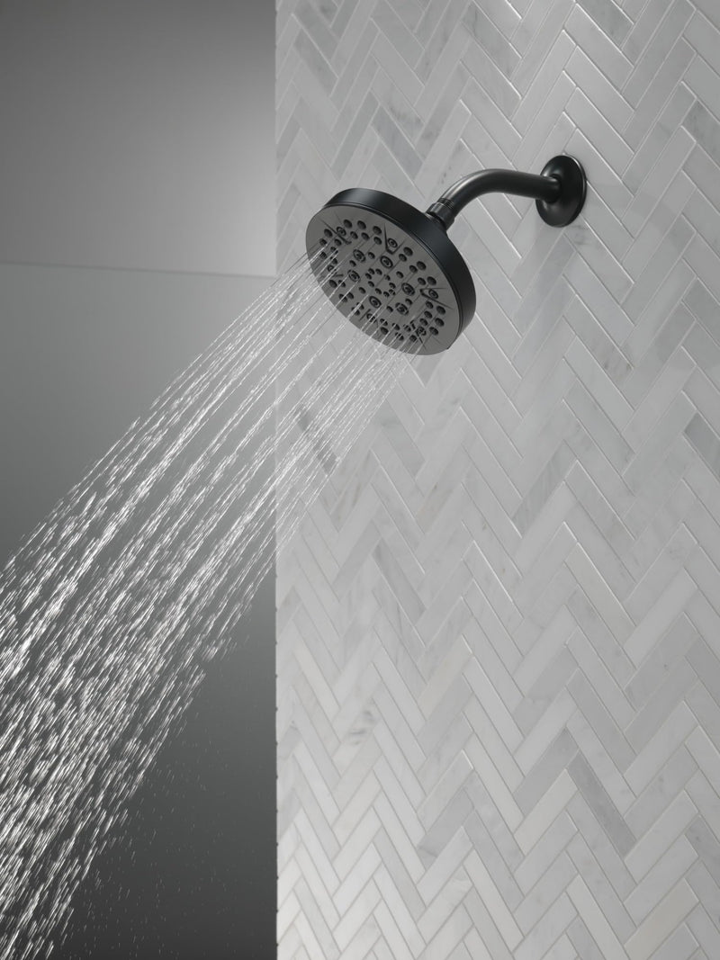 Delta 52535 Universal Showering 1.75 GPM Multi Function Shower Head with Touch-Clean Nozzles Matte Black