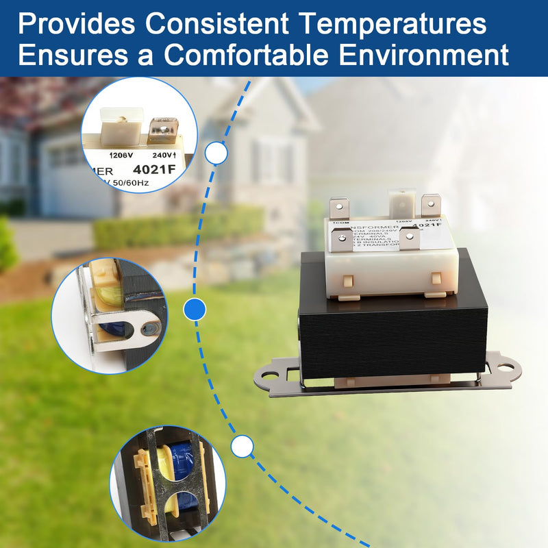 40VA HVAC Transformer Furnace Transformer 208/240V to 24V Compatible with Carrier Payne Tempstar ICP Arcoaire Heil HVAC Systems Replace#: HT01CN241 1172028 BE28316007