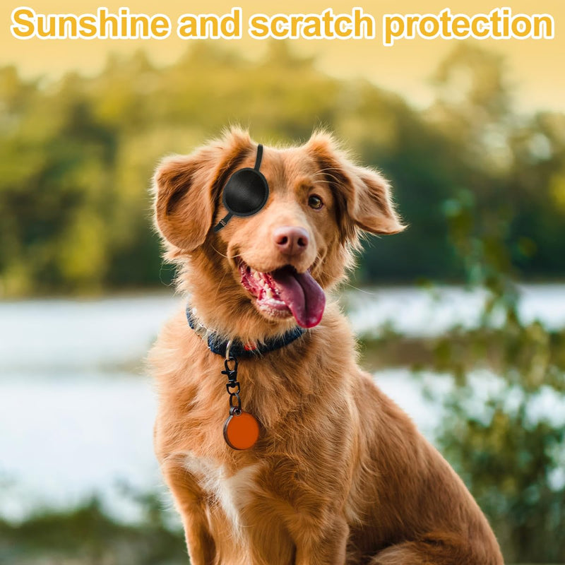 Dog Eye Patch,Small to Large Dogs & Cats Eye Injuries & Surgery Wounds Protection, Black