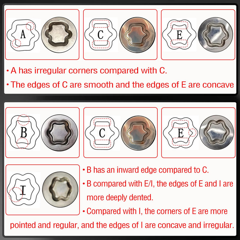 C-Wheel Locking Nut Key Compatible with Toyota Models, Lexus, Tacoma, Wheel Lock Nut Socket Adapter Set, Wheel Anti-Theft Lug Nut Removal Tool Socket C