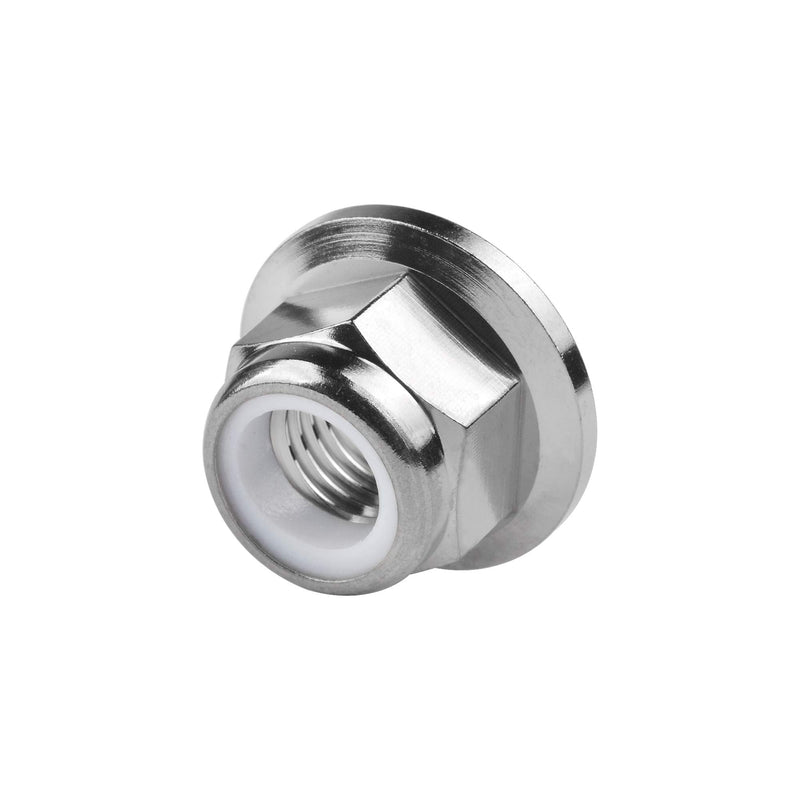 Titanium M6 M8 M10 M12 M14 Nuts Flange Nylon Lock Nut Pack of 6 (M10 Pitch 1.5mm) M10 Pitch 1.5mm
