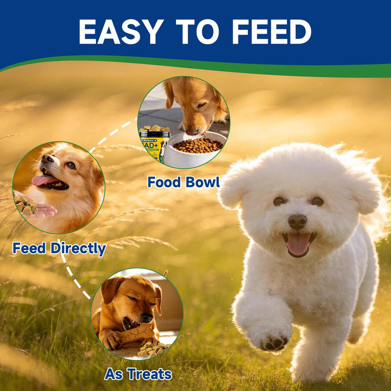 NAD+ Soft Chews for Dogs & Collagen for Cats - for Dogs Energy & Vitality, Anti-Aging, Cognitive Function - for Cat Joint Supplement - Skin & Coat, Digestive & Immune Support