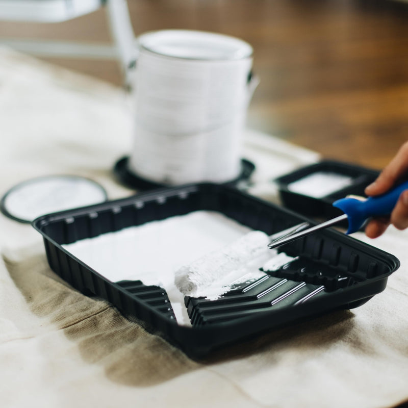 Curtis Wagner Plastics Paint Roller Tray 9" (5 Pack) | Size 11.5" x 15" | Durable, Reusable Paint Pans Trays | Made in USA | Prevents Mess, Protects Surfaces, Ideal for Home, Crafts & Renovations Roller 9”