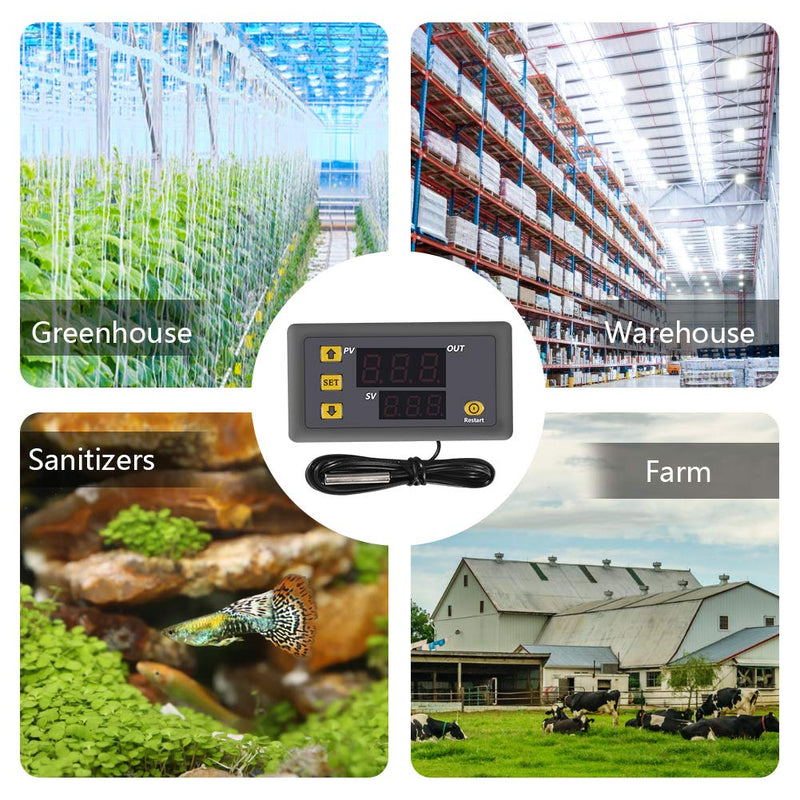 Digital Temperature Controller, W3230 AC110-220V LED Digital Temperature Controller Thermostat Switch Sensor Meter(220V)