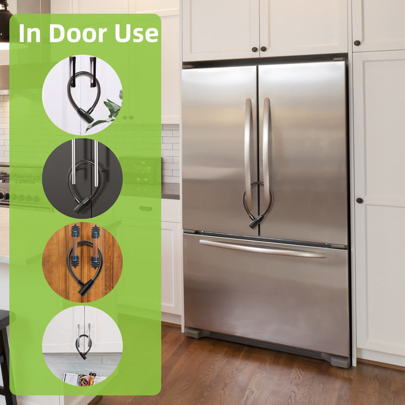 Fridge Lock, Refrigerator Lock with Keys, Childproof Lock for French Door Fridge and Cabinet 1 Pack