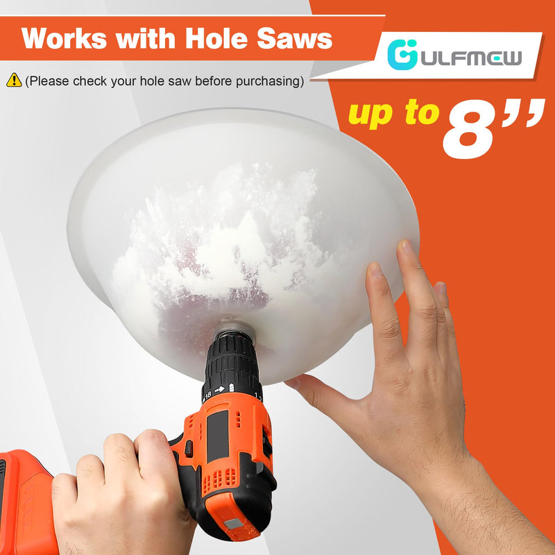Hole Saw Dust Bowl, Silicone Transparent Drill Dust Collector for Installing Recessed Lights and Various Drilling Tasks, Works with All Hole Saws, Adds Bearings for Durability and Smoother Drilling