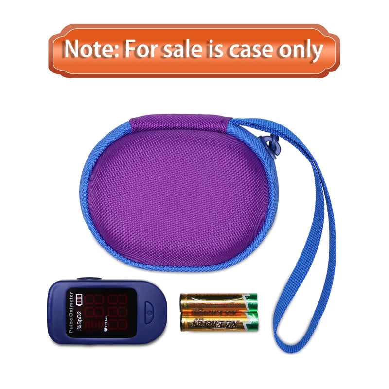 Purple Pulse Oximeter Case for Zacurate, Innovo, Vibeat, iHealth, Santamedical, Children Fingertip Pulse Oximeter Blood Oxygen Saturation Monitor (Case Only) Purple