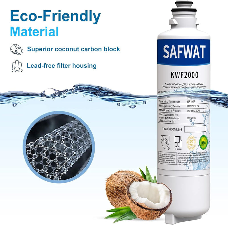 KWF 2000 IntensiveClear 2.0 Water Filter Compatible with Miele MasterCool 11480330 (1 Pack)