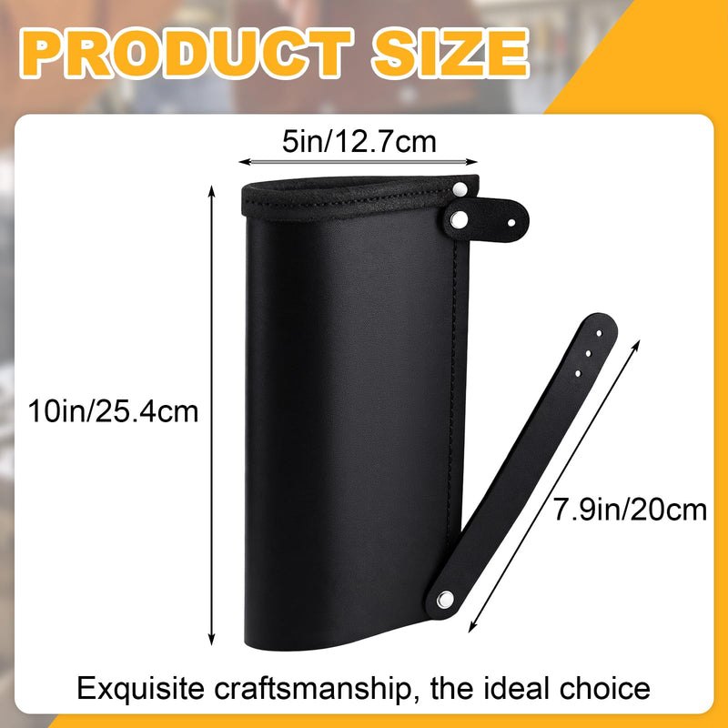 Yaocom Leather Hammer Sleeve Kit, 10 x 5 Inch Adjustable Hammer Holster Holder for Tool Belt, with Flat Head Rivets and Washers, for Roofer, Carpenter Holds Hatchet, Mallet, Plier, and Screwdriver