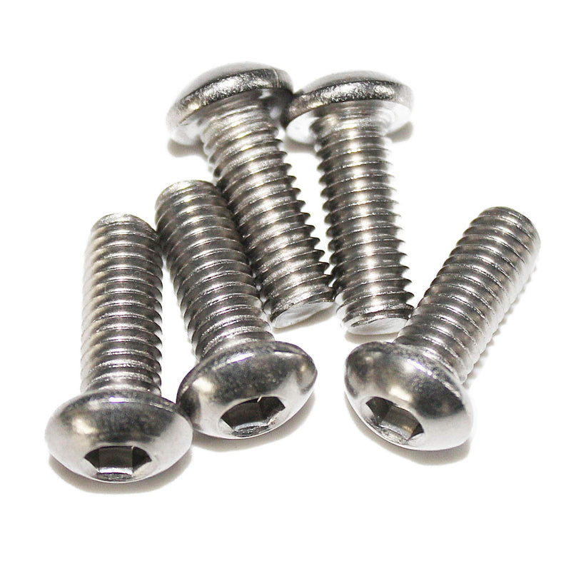 M6-1.0 x 16 mm Button Head Socket Cap Screws, ISO7380, 18-8 Stainless Steel, Allen Hex Drive by Fullerkreg, Quantity 25, Come in a Plastic Case M6 x 16mm