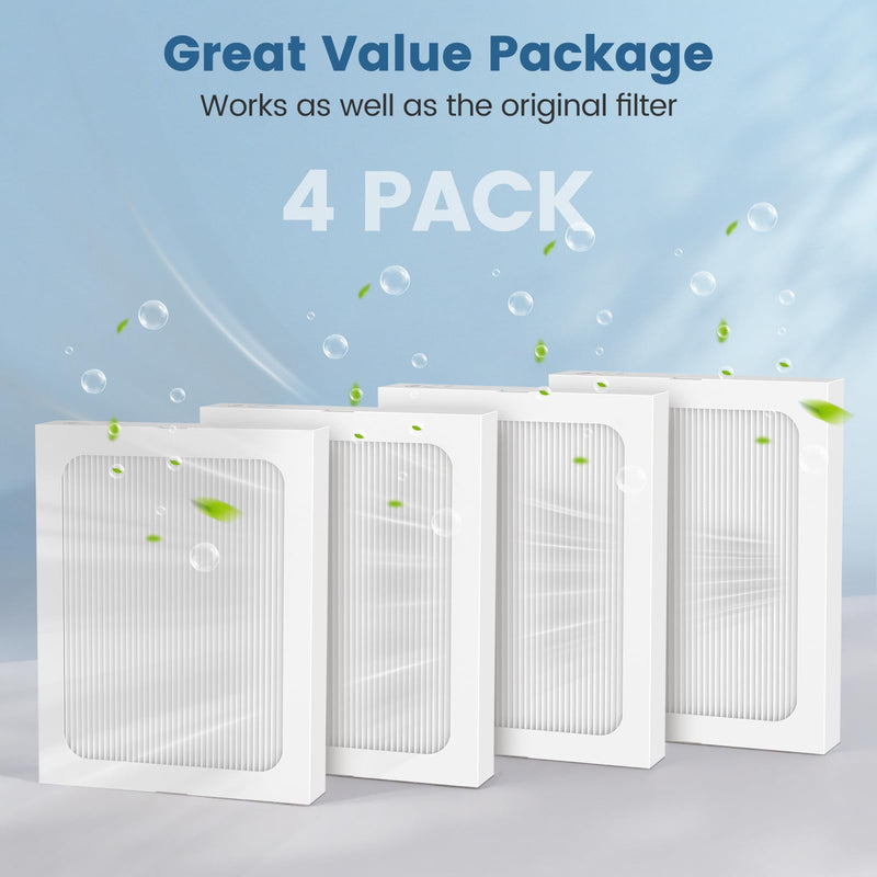 9 x 11 x 1 MERV 13 Replacement Dehumidifier Filter, 4 Pack (White)