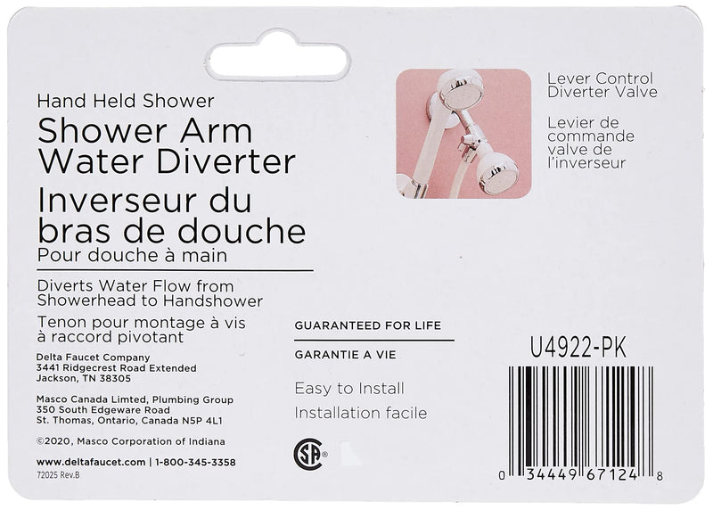 Delta Faucet Shower Arm Diverter for Hand Shower, Chrome