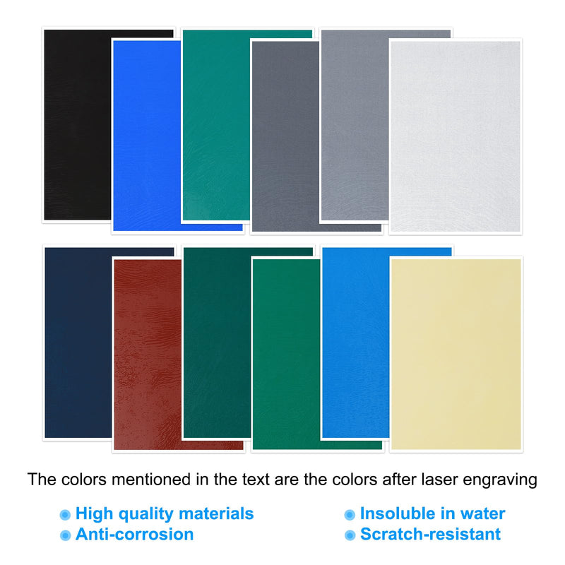 PATIKIL 15.3x10.4 Inch Laser Engraving Paper, 4 Pcs Laser Engraving Marking Color Paper for Fiber Laser Marking and Engraving on Metal Ceramics Glass, White