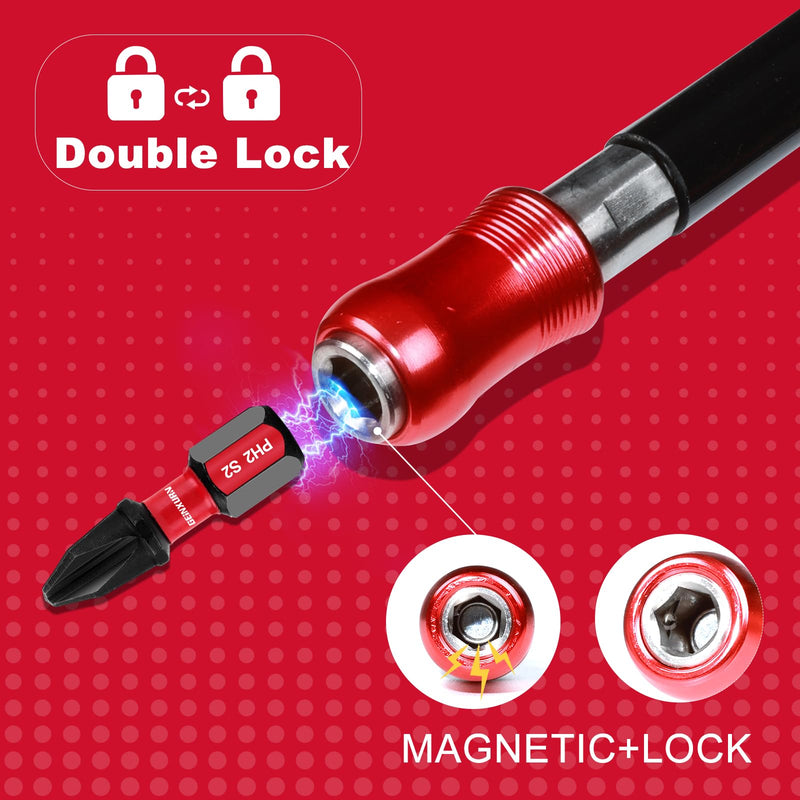 12Inches Flexible drill bit Extension Screwdriver Bit Holders, 1PACK Flex Shaft Extension Socket Drill Bit Holder Hex Shank Quick-Change Drill Bit Guide GBH0300FS