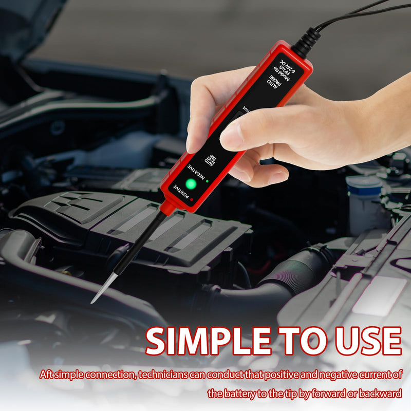Power Circuit Probe Tester 6V-24V DC, Automotive Circuit Tester with 13.5ft Lead, Short Circuit Finder, Relay & Component Activation, Polarity & Continuity Test for Car, Truck, Trailer Diagnostic Tool 1