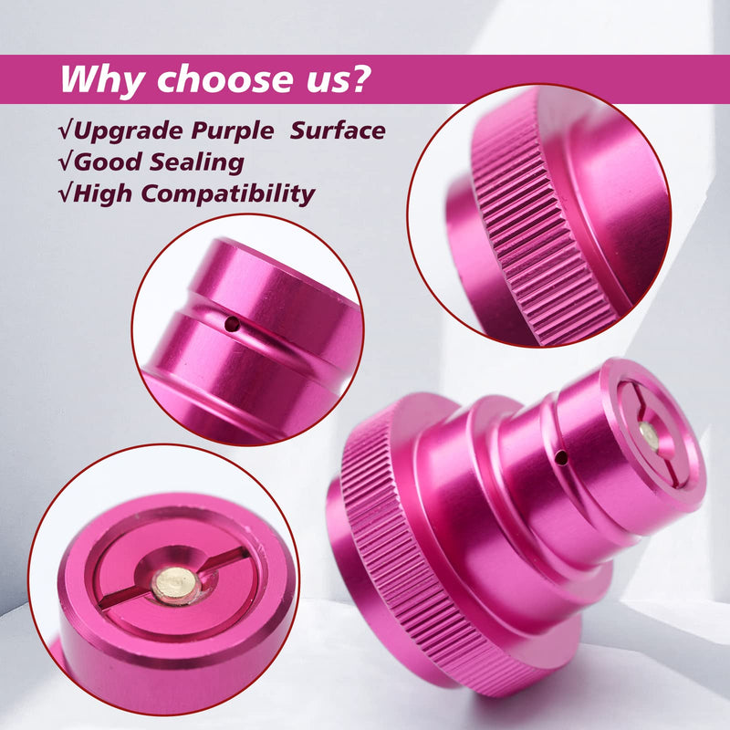 CO2 Quick Adapter Upgraded for Soda Water Bubbler Compatible with DUO/Terra/Art, Soda Maker Valve Refill Accessories for Quick Connecting Universal CO2 Cylinder with TR21-4 Male Thread, purple