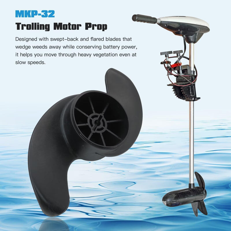 New MKP-32 Trolling Motor Prop Fit for Minn Kota Endura 46, 50, 55; Endura C2 50, 55; Endura Max 50, 55, Fits 3-5/8" Motor Diameter, Replaces ‎2091160 1378131 1865017