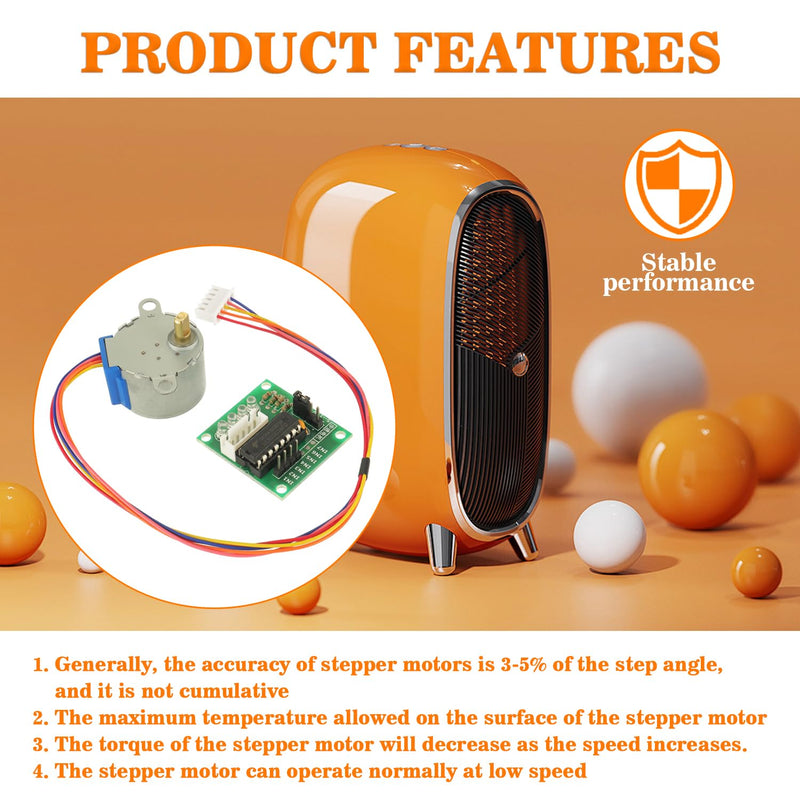 5pcs 5-Wire 4-Phase by 28BYJ-48 Stepper Motor, with 5 pcs ULN2003 5V Chip Stepper Motor Driver Board, Motor Cable Kit for Arduino PI PIC Raspberry Pi