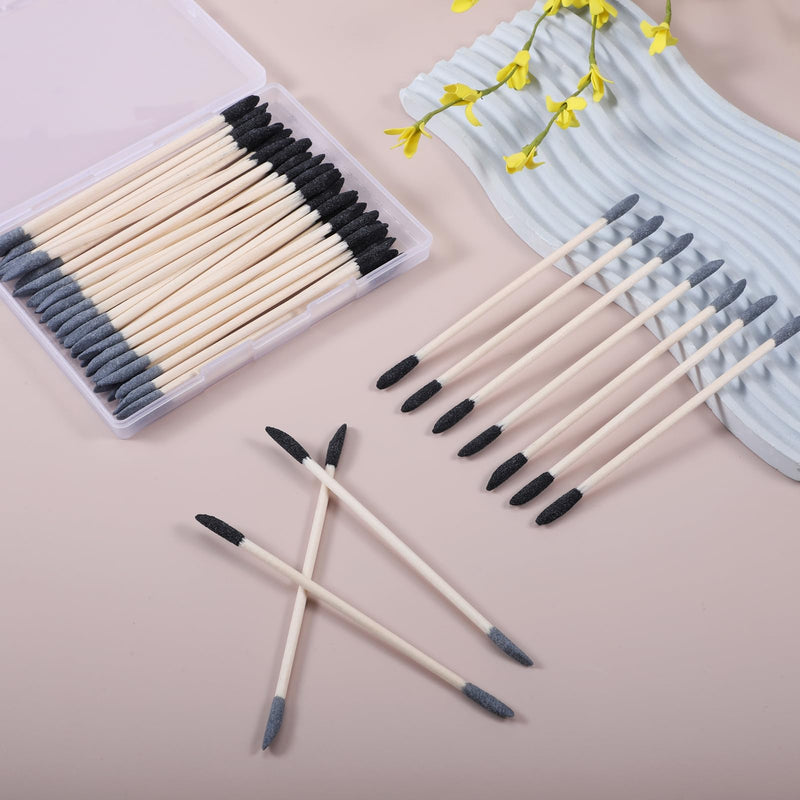 50 Pcs Sanding Sticks, Double End Matchsticks Fine Detailing Polishing Stick with Storage Box for Plastic Models Wood Hobby Woodworking, 120/280 Grit 50 Double-headed