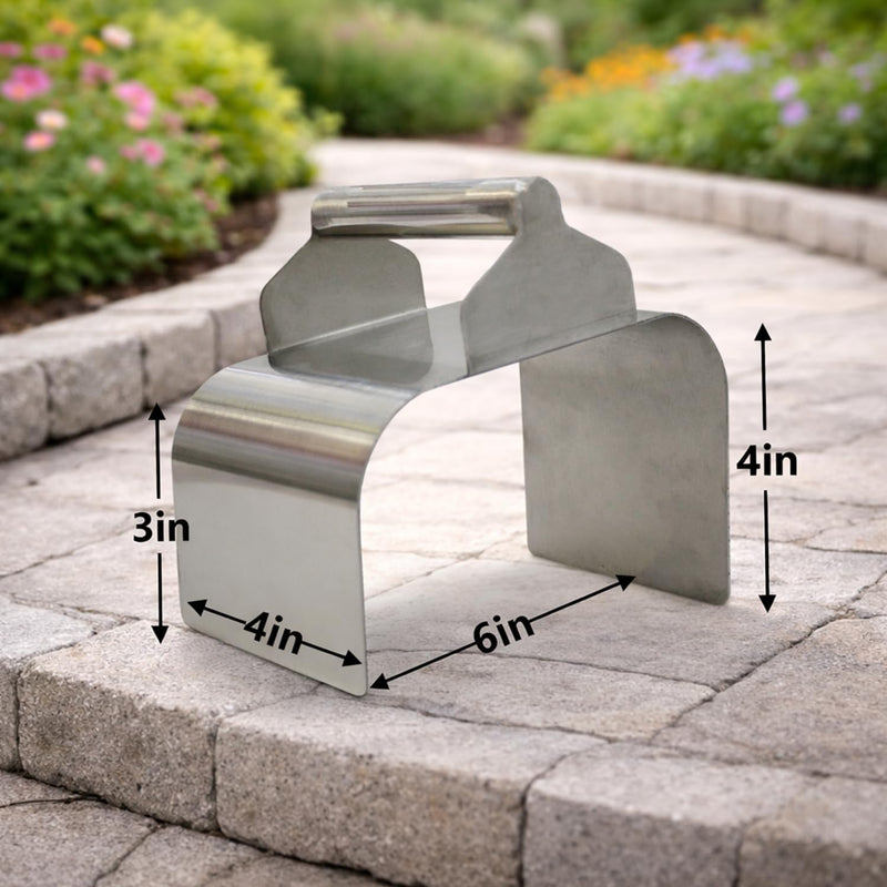Landscape Curb Trowel Edger, Curb It Yourself, Curb and Gutter Shape Maker, Concrete Curb Trowel, Rectangular trimmer - 4" x 6" x 4" (Slope Curb It Yourself) Slope Curb It Yourself