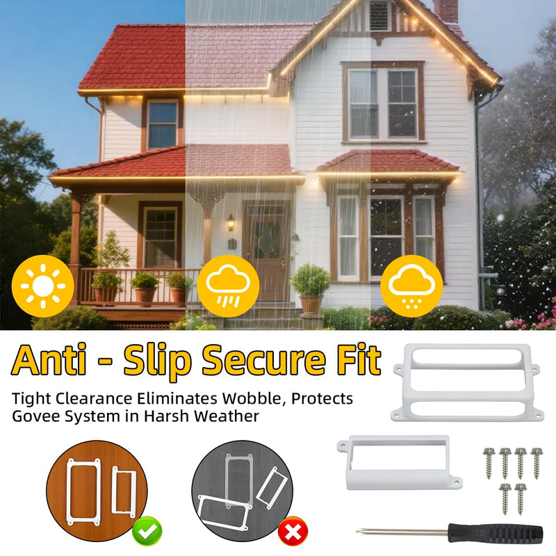 for Govee Pro and Regular Permanent Outdoor Lights - Bracket and Screws Combo Kit for Power Supply and Controller BRACKET Screws Kits