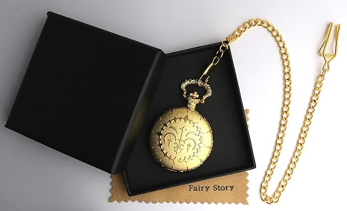 Fairy Story Pandora Hearts Oz Motif Cosplay Pocket Watch (Cross & Box Included) Battery Replacement - NewNest Australia