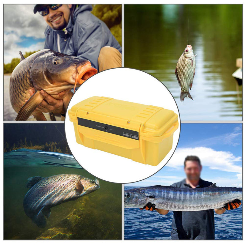 Outdoor Tool Storage Case Waterproof Shockproof for Camping – Airtight Dry Box for Drone Camera Equipment with Buffer Cushion, Outdoor Storage Container for Fishing, Hiking (7.87x3.94 x 3.15 inch)