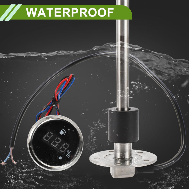 225mm Length Fuel Sending Unit and Gauge Kit Boat Fuel Sending Unit Marine Fuel Sender Unit Metal 1 Set 240-33 Ohm 8.86"
