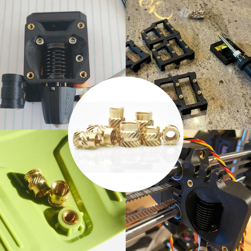 Heat Set Insert Press with Soldering Iron and M2-M8 Tips for Threaded Inserts Plastic and 3D Printing Components(LM Shaft)