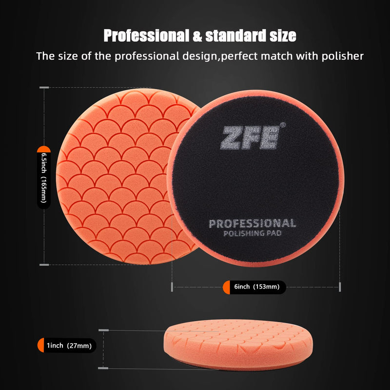 Buffing Polishing Pads, 7Pc 7.5 Inch Face for 7Inch 180mm Backing Plate Compound Buffing Sponge Pads Cutting Polishing Pad Kit for Car Buffer Polisher 7Pcs 7Inch Polishing Pad Sets 7 Inch (180mm)