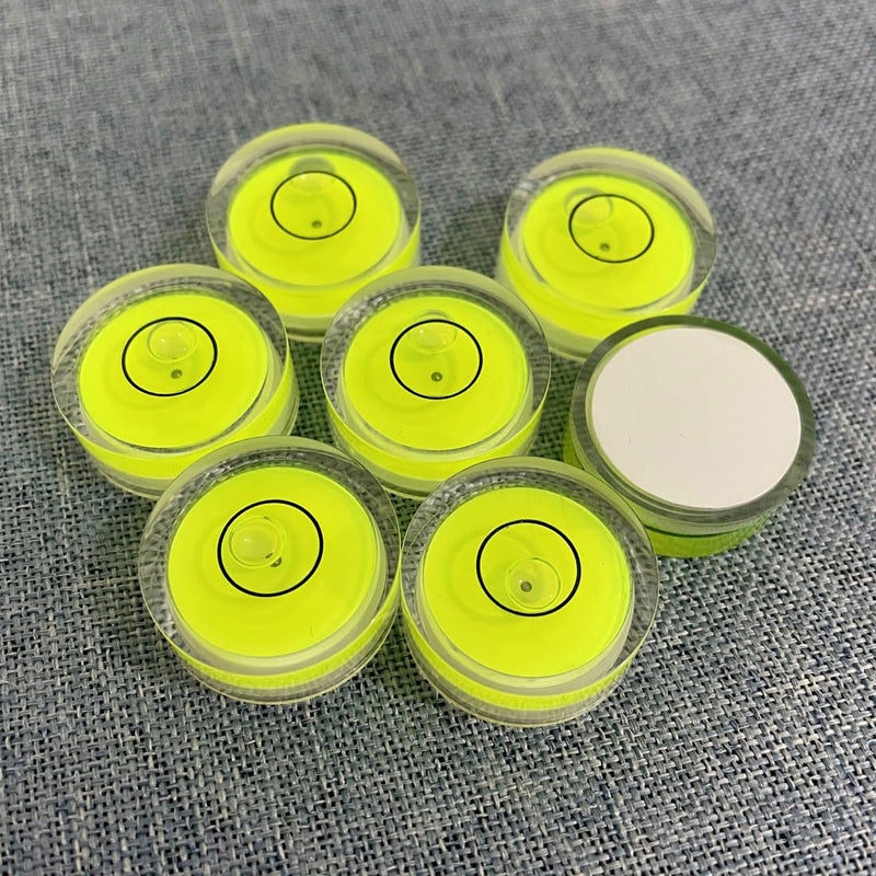 5Pcs Small Circular Double Sided Adhesive Bubble Spirit Levels for Work shop, Speakers, Phonograph, Tripod, Turntable, Automount Telescope, Drill, Etc. (25x10mm) 25x10mm