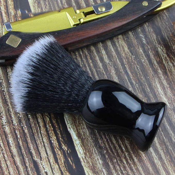 Lurrose Beard Brush for Shaving, Facial Cleansing Brush, Brush Shaving Brush, Men's, Barber Cleansing, Shaving - NewNest Australia