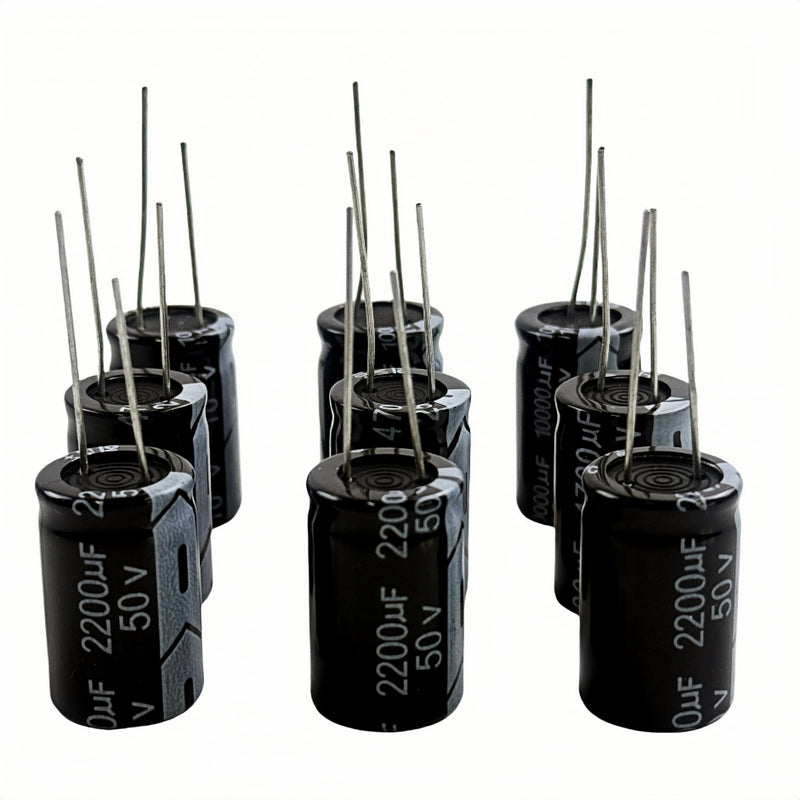 25 Values Aluminum Electrolytic Capacitor Kit 1000uF-10000uF | 180 Pieces, 1000uF 1500uF 2200uF 3300uF 4700uF 6800uF 10000uF, 10V 16V 25V 35V 50V, Large-Capacity Capacitors Assortment Set 1000uF-10000uF 180pcs