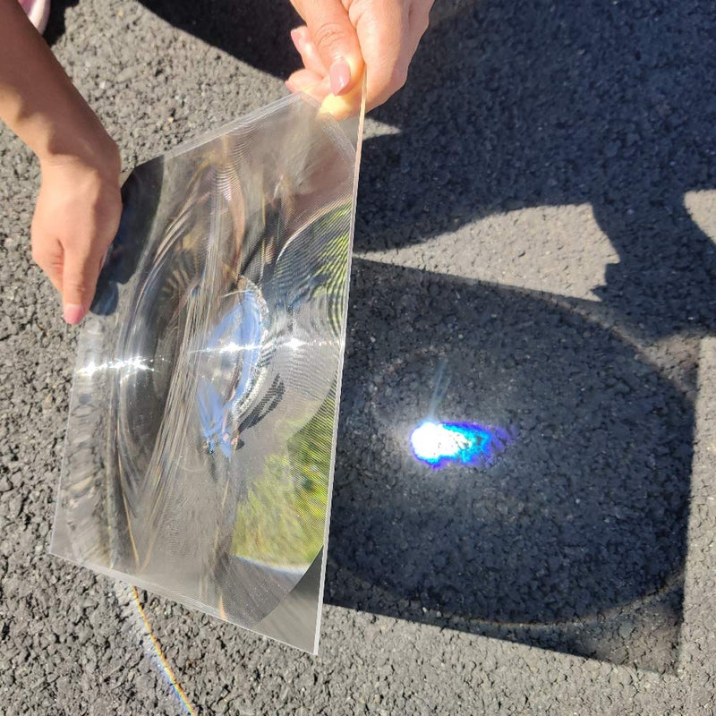 Fresnel Lens Large, 300x300mm, Focal Length 600mm, Acrylic Lens (not Glass), Olar Death ray for Physics Classroom, Magnifiying Sheet Fire Starter for Solar Heating, Solar Oven. (Focal Length 600mm)