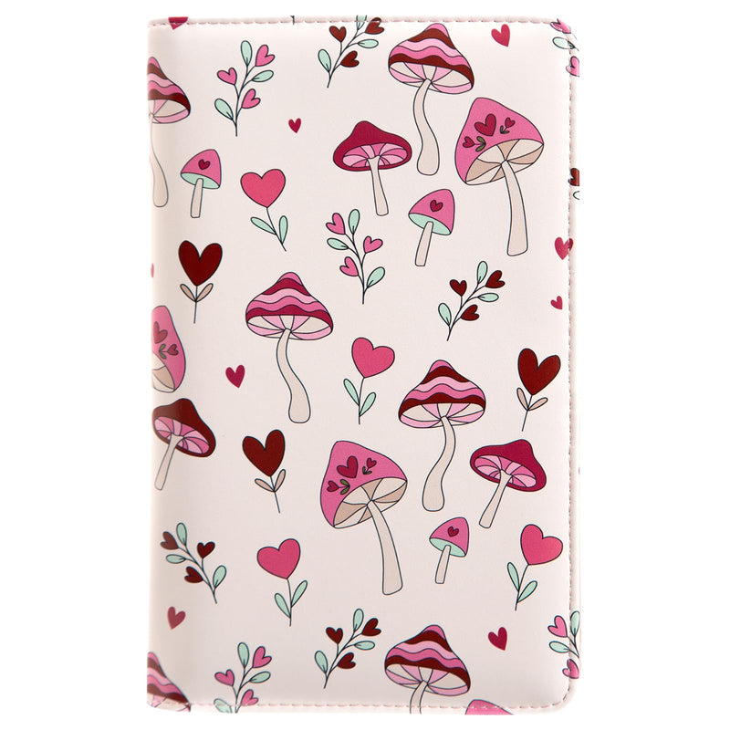 Pink Server Book, Server Books for Waitress, Waitress Book with 2 Zipper Pocket, Cute Server Book, Server Note Pads Waitress Book with Money Pocket Fit Server Apron (Pink Mushroom) Pink Mushroom