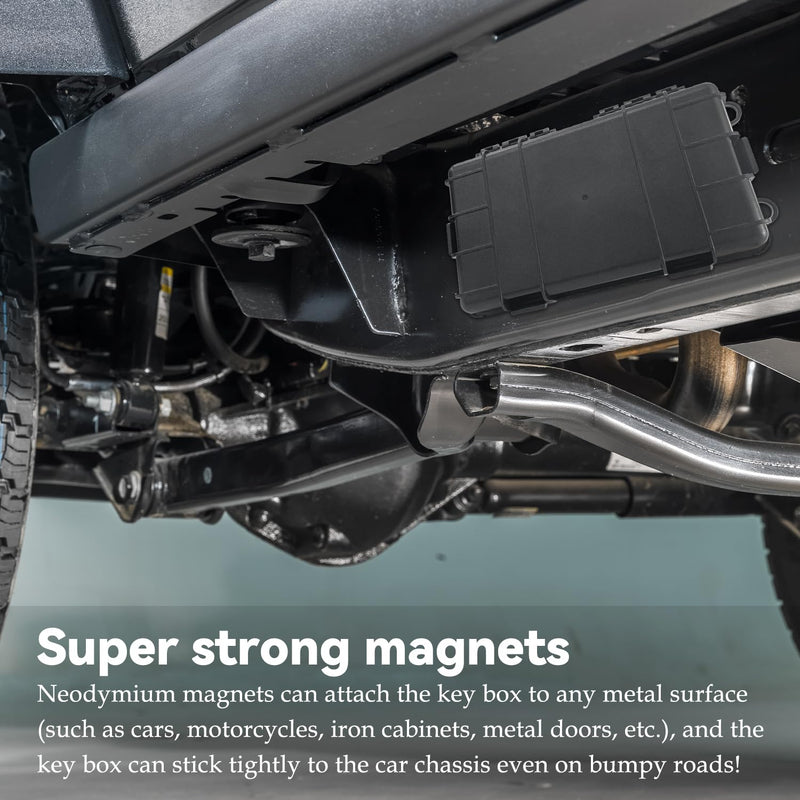 Magnetic Key Box for Under Car, Magnetic Key Hider, Waterproof Hidden Key Holder Case for Outdoor Travel, Magnetic Key Holder Under Car