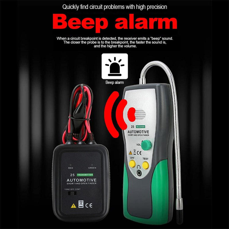Automotive Short and Open Finder Circuit Tester, Car Circuit Breaker Finder DC 6-24V Wire Tracer Electrical Adjustable Short Detector Diagnostic Test Tool with Power Probe for Vehicle Repair