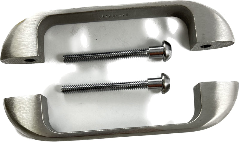 Harris Hardware 15499-B Cast Stainless Steel Dual Sided Pull Set, 2 Pulls and Fasteners for 1 in. Door
