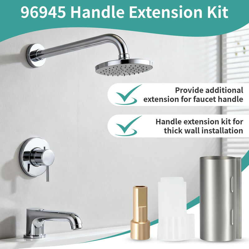 96945BN Shower Extension Kit Replacement for Moen Posi-Temp Valve, Shower Valve Extension Kit for Single Handle Tub & Shower Faucets (Brushed Nickel) Brushed Nickel
