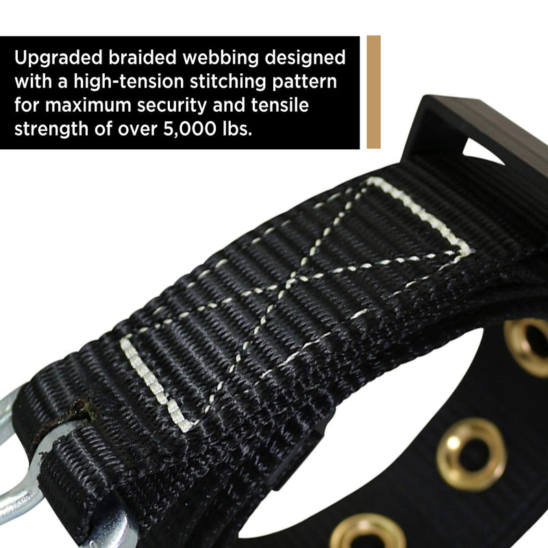 AFP Tongue Buckle Body Belt, Heavy-Duty Tool Belt for Pouches, Work Belt, PPE for Safety Harness, Work Positioning, Construction, Fall-Protection, Carpenters (OSHA/ANSI rated) 1.75’’W, Black (Small) Small