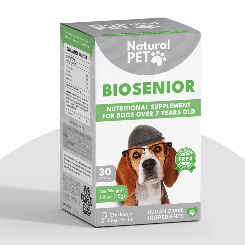 BIOSENIOR by Natural PET by FNL: A Comprehensive Supplement with Essential Vitamins and Minerals for Senior Dogs Over 7 Years Old to Enhance Cognitive Function, Joint Health, and Overall Vitality