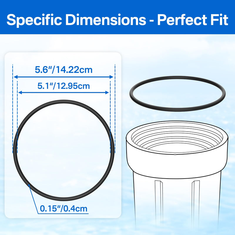 5 Pack O Ring Replacement for Whirlpool WHKF-DWHBB/WHCF-DWHBB and American Plumber W10-PR Water Filter Housing Rubber O-Rings Replacement Part # WHKF-C9 and W10-OR