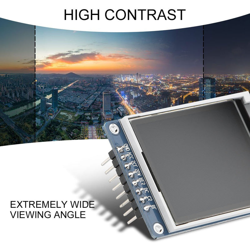 Bewinner 1.8inch LCD Display Module, TFT Screen Module 128 x 160 Resolution Onboard Driver ST7735 SPI Interface, Full-Color LCD Screen Display Controller Module