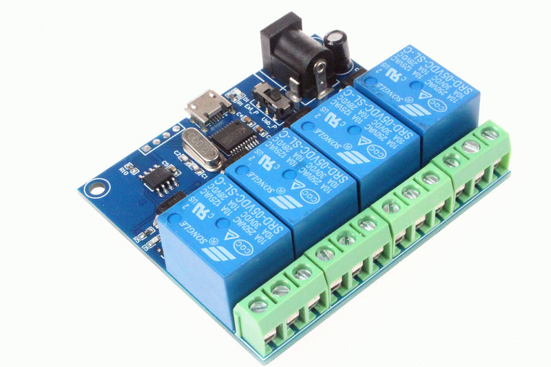 NOYITO 4-Channel Micro USB Relay Module USB Smart Control Switch USB Intelligent Control Switch