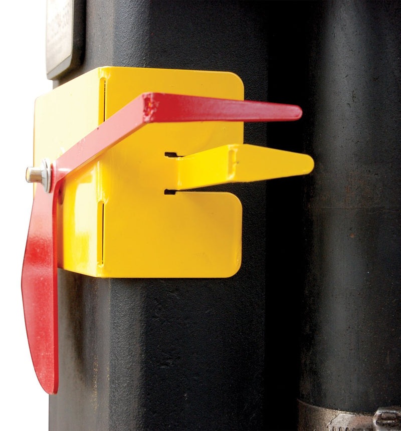 Vestil FRK-LVL Steel Fork Truck Level 9-1/4 in. x 2-5/8 in. x 5-1/16 in. Yellow/Red