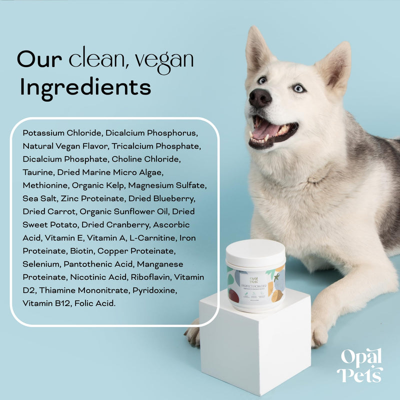 Perfect Powder – Multivitamin for Homemade Dog Food – Vet-Formulated, Whole Food Ingredients – Vegan, Non-GMO – Vitamins, Minerals, Omega-3s – 11 oz