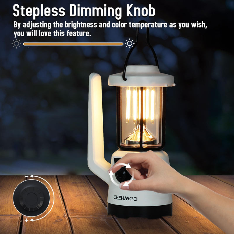Rechargeable Flashlight Lantern 2-in-1 LED Handheld Flashlight with Lantern and Spotlight Modes - Perfect for Power Outages, Camping, Hiking, Emergency, and Home Use 1