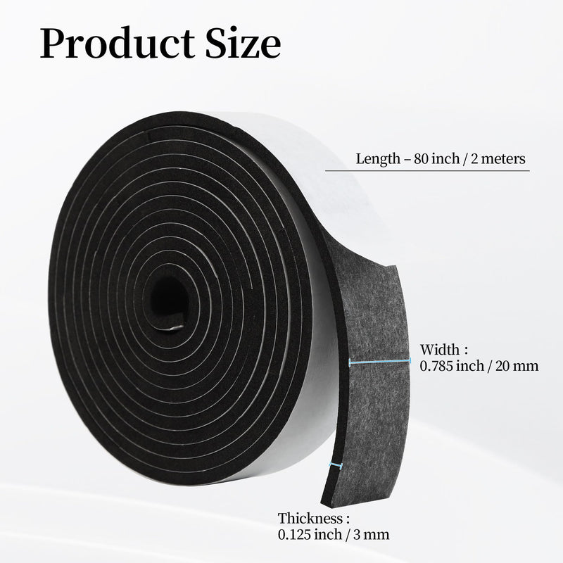 Hat Tape Roll 80" Hats Size Reducer Insert Foam Filler Cap Sizing Tape Self Adhesive for Hard Hat, Cowboy, Fedora, Baseball Caps, Pana, Straw, Western